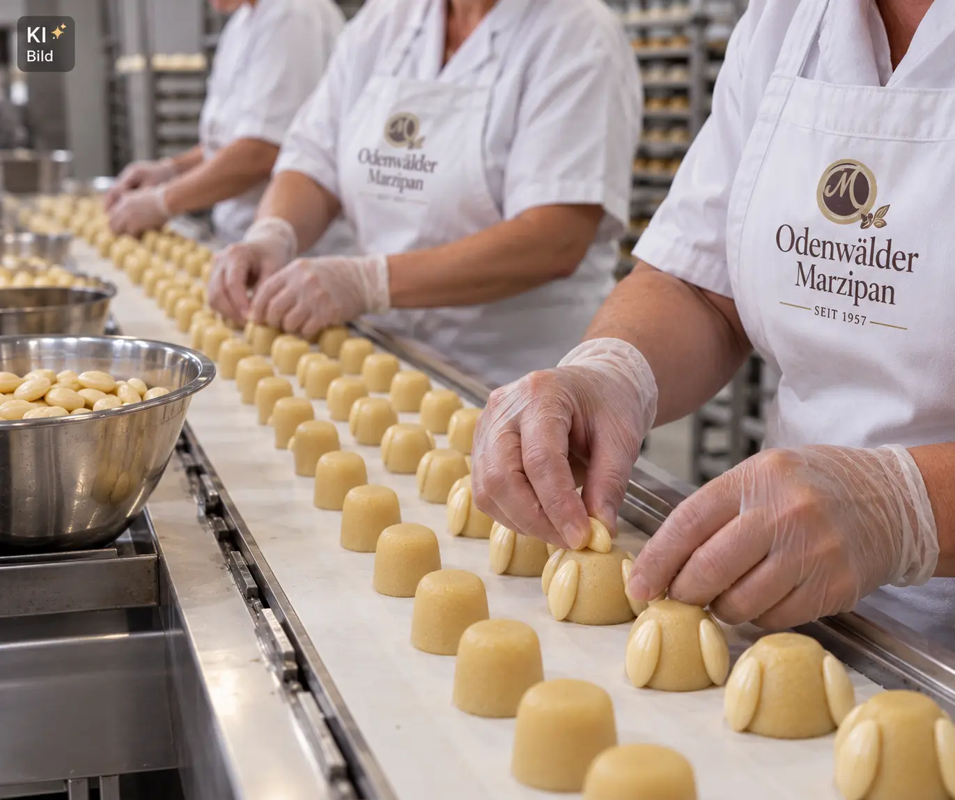Produktion der Frankfurter Bethmännchen