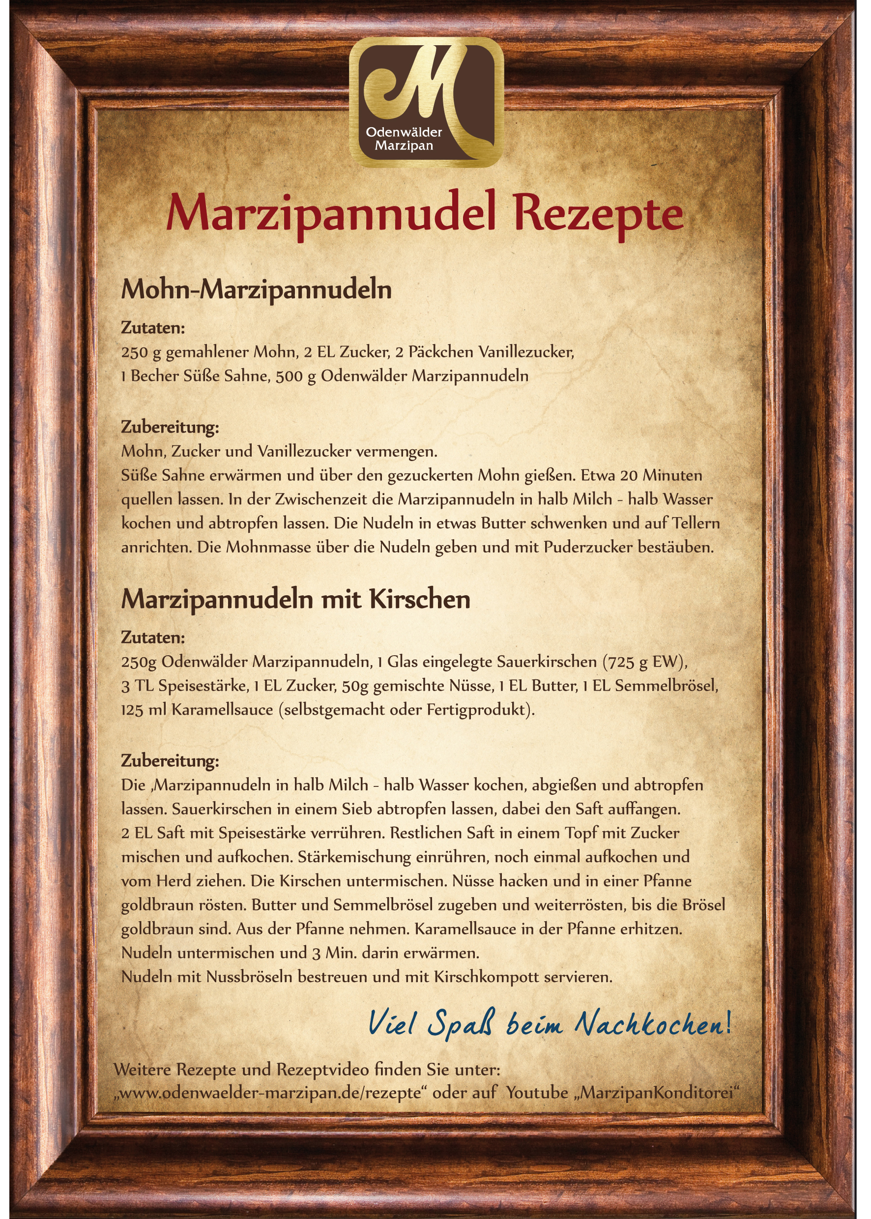 Nudeln mit Marzipangeschmack 250g