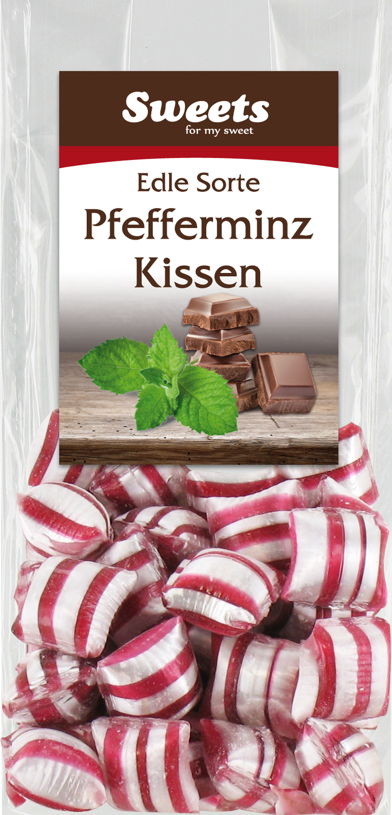 Pfefferminzkissen mit Schokocremefüllung