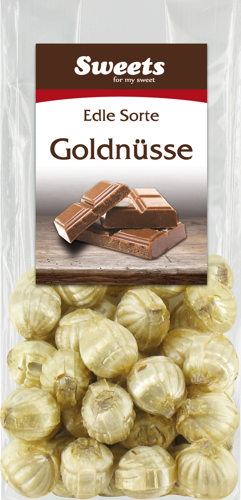 Goldnüsse mit Schokocremefüllung