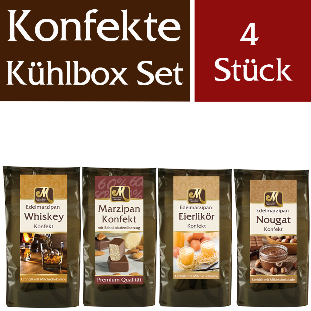 Marzipankonfekt Set 4 Sorten - Kühlbox Versand