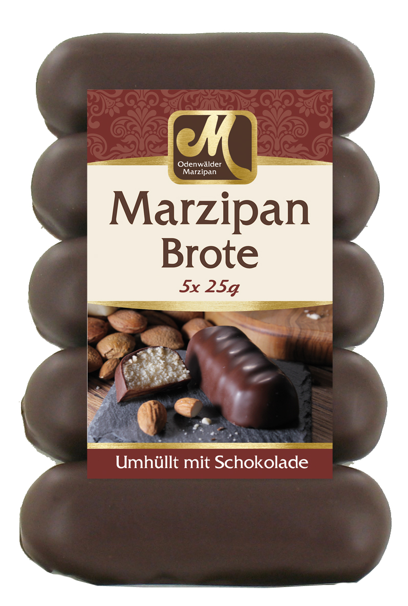5 Marzipanbrote mit Zartbitterschokolade