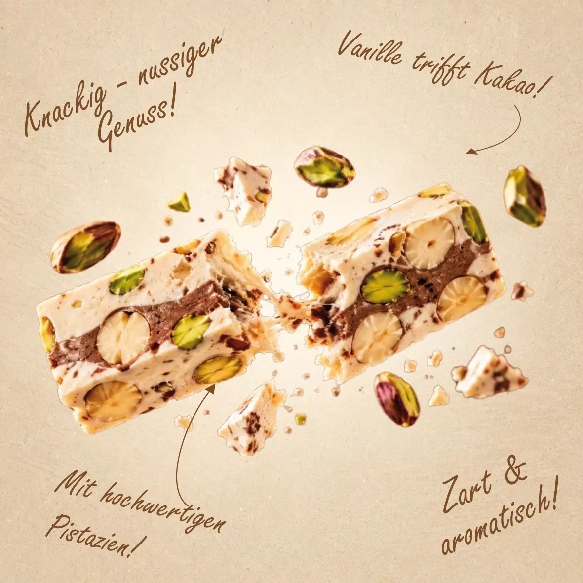 Produktbeschreibung weißer Nougat Vanille