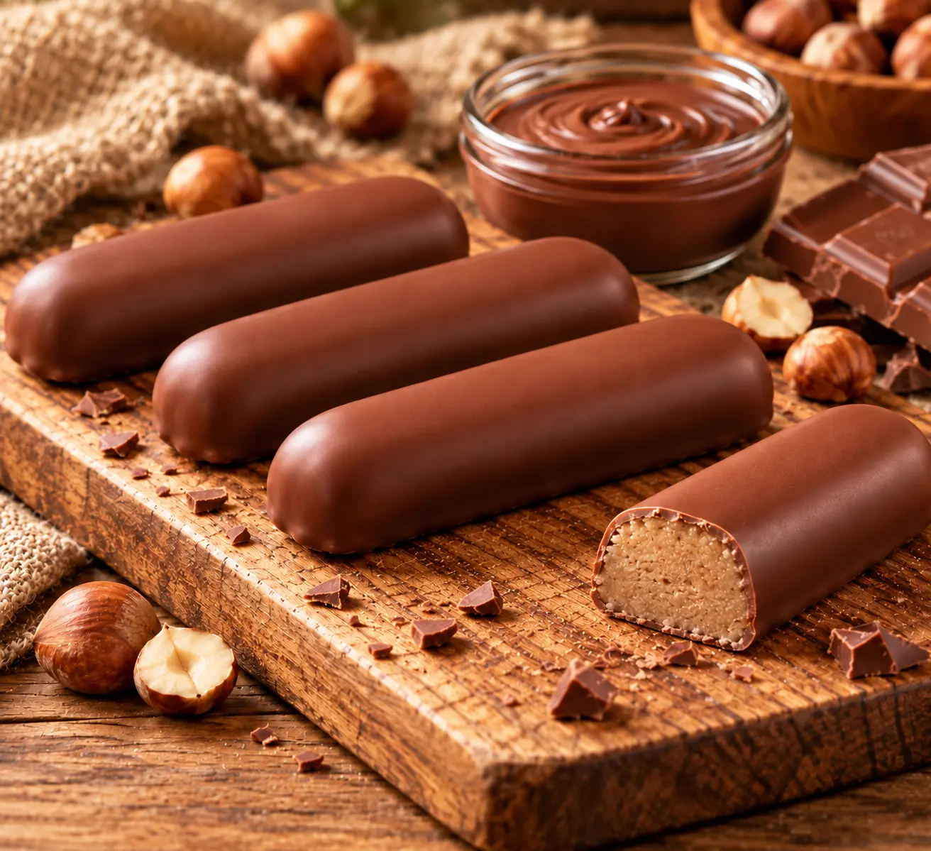 5er Brote Nougat schön platziert