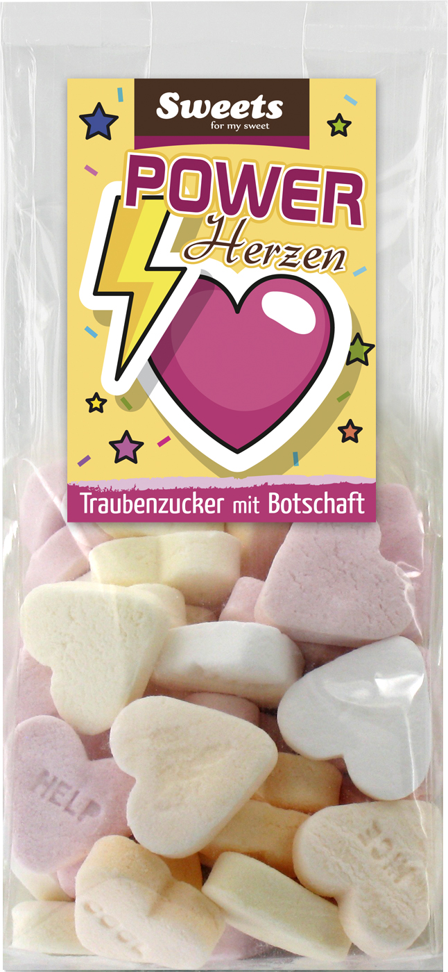 Power Herzen Traubenzucker Power Herzen Traubenzucker