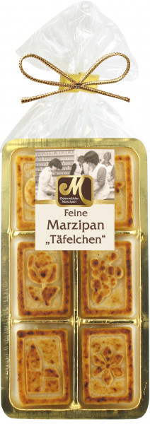 Fine marzipan ¨Täfelchen¨ flamed