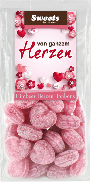Himbeer Herzen Bonbons
