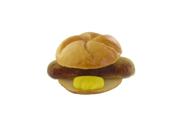 Bratwurst im Brötchen