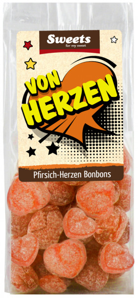 Pfirsich-Herzen Bonbons