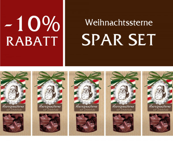 Sterne Weihnachtsmarzipan Set