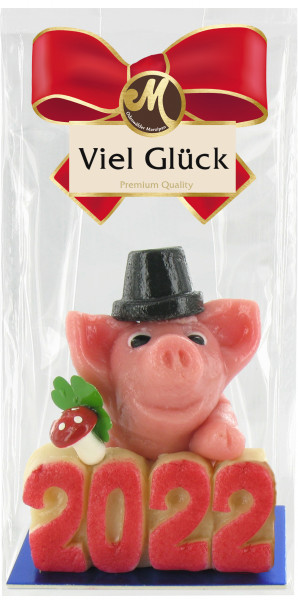Schwein Beppi mit Glückszahl