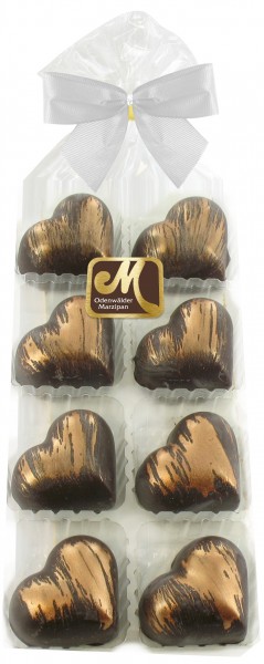 Hearts with copper decoration