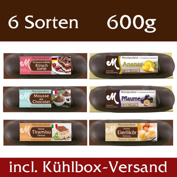 Genuss Set Marzipanbrote 6 Sorten incl. Kühlbox Versand