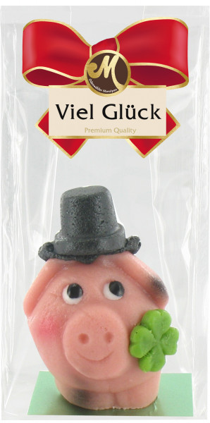 Top-hatted pig "Smily"