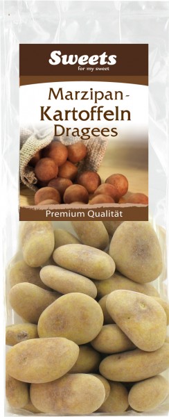 Coated marzipan balls