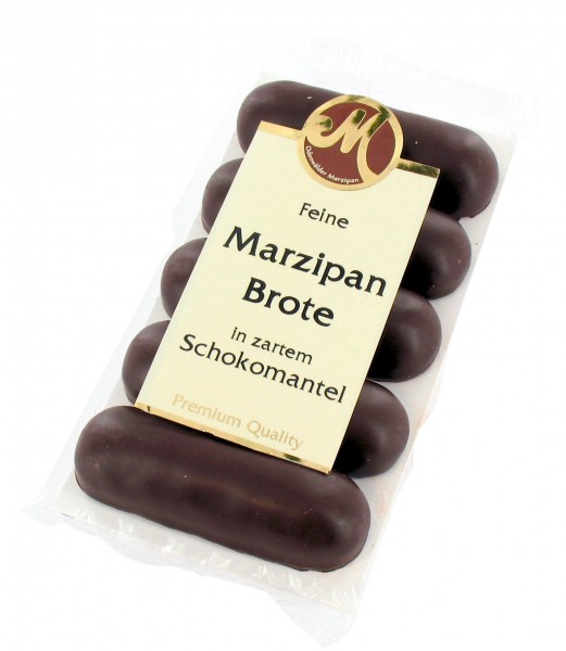 Marzipanbrot mit Zartbitterschokolade