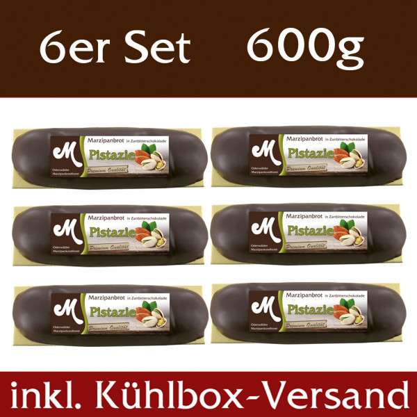Pistazien Marzipanbrote 6er Set - Kühlbox Versand
