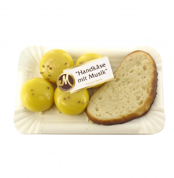 Hand-made cheese with bread