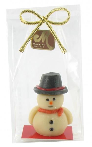 Schneemann mit Schal und Zylinder