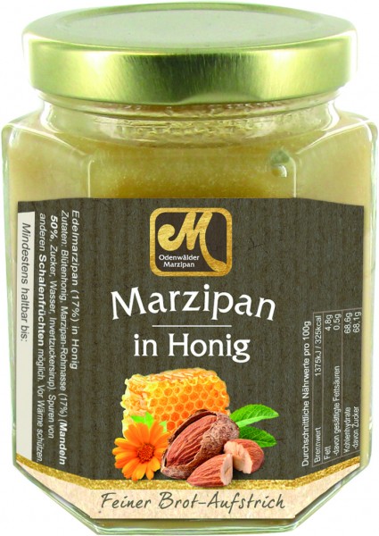 Honig mit Marzipan verfeinert im Glas 220g