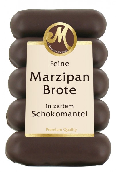 5 Marzipan loafs with bitter sweet chocolate