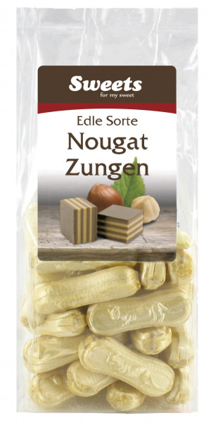 Nougat Zungen mit Nougatfüllung