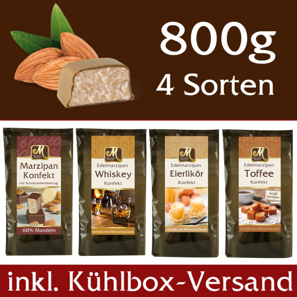 Marzipankonfekt Set 4 Sorten - Kühlbox Versand